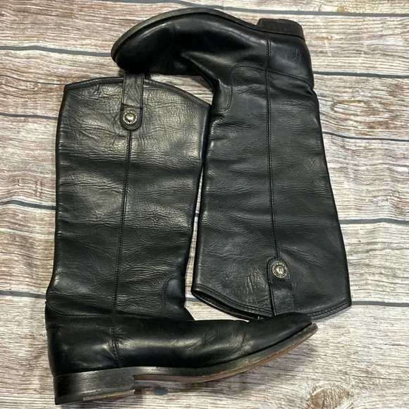 Frye WOMEN MELISSA BUTTON 2 black sz 8 - Picture 1 of 12